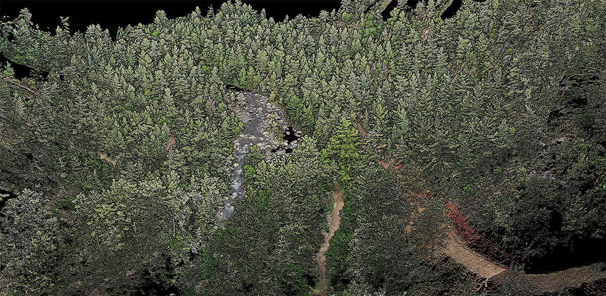 Yangın köprüsü ve dere yatağı için drone verilerinden üretilen ortofoto, 3D model ve dijital ikiz çalışması